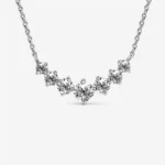 Graduated Moissanite Curve Necklace