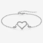 Open Heart Charm Bracelet